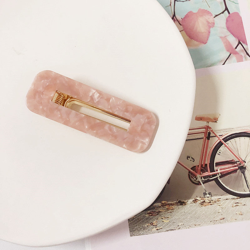 Wholesale Water Drop Square Acetate Plate Hair Clip 10PCS